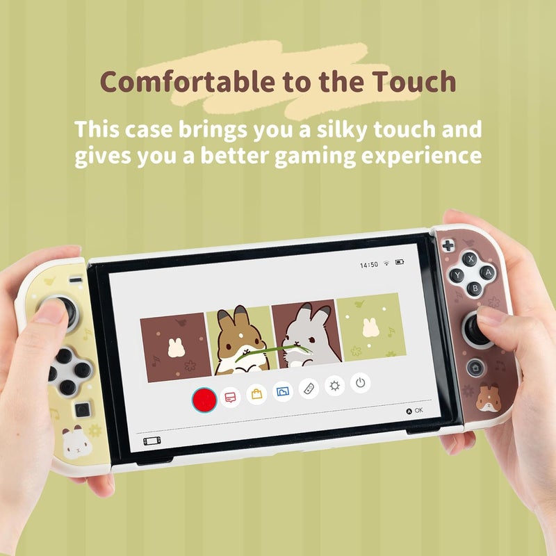 GEEKSHARE Cute Protective Case for Switch OLED Slim Cover Case Hard PC Protective Shell Compatible with Switch OLED - Team Timothy - Image 4